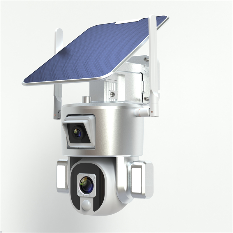 4G Dual Lens Cloud Storage PTZ Solar Power Motion Detection Camera 