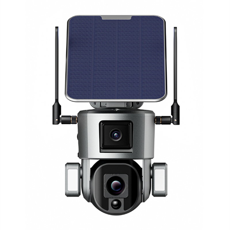 4G Dual Lens Cloud Storage PTZ Solar Power Motion Detection Camera 